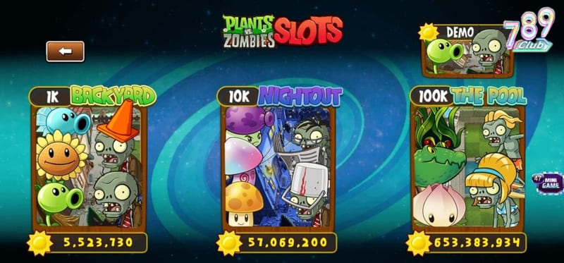 Trải nghiệm chơi Plants vs Zombies Slots uy tín tại 789club 2 Plants vs Zombies Slots