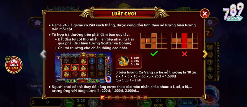 Lân Hái Lộc 789club - Bùng nổ may mắn, rinh quà khủng! 3 Luật cược tương tự như các tựa game nổ hũ truyền thống