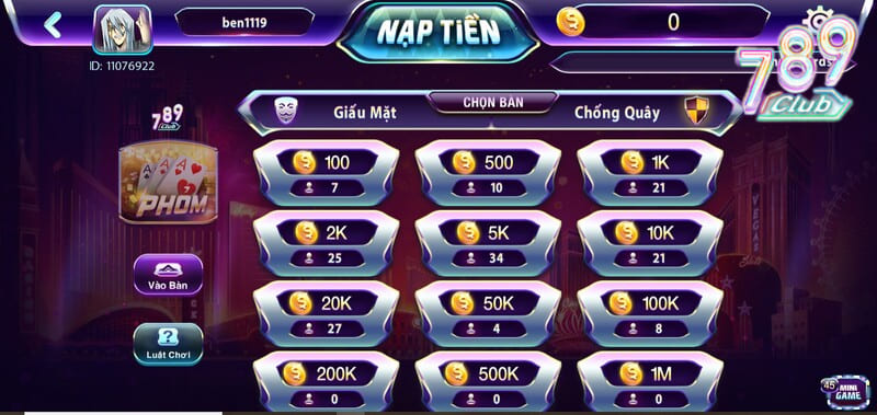 789club - Thiên đường của những tín đồ Phỏm chính hiệu 4 Quan tâm đến tiền thưởng khi thắng cược