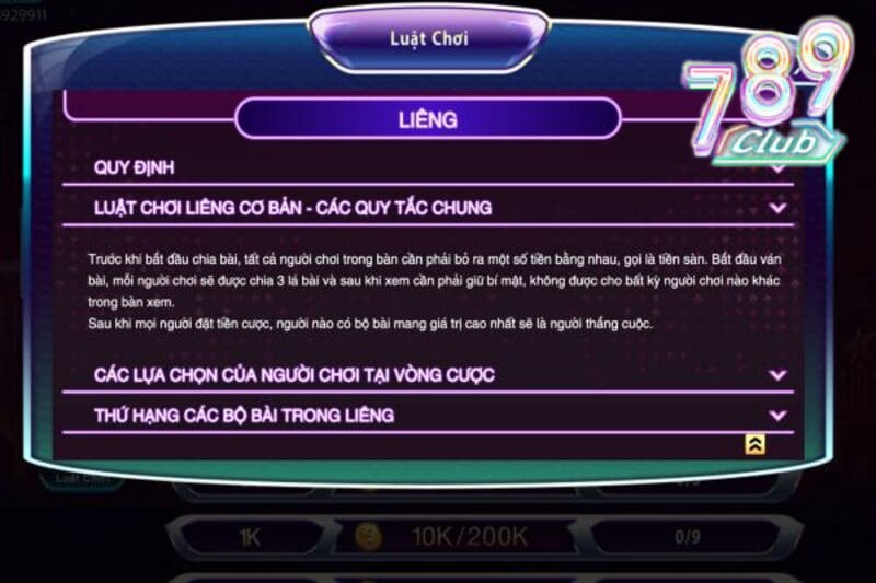 Liêng 789club là gì? 4 bí kíp hay nhất tân binh nên biết! 4 Tân thủ cần am hiểu luật chơi và cách sắp xếp bài