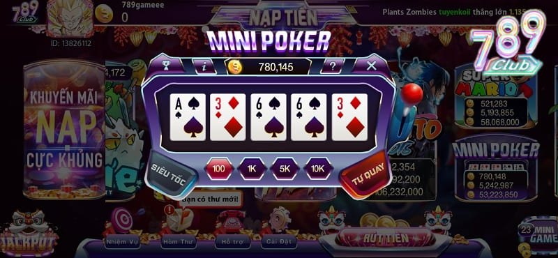 Khám phá Mini Poker - Đơn giản, hấp dẫn và đầy thử thách 3 Mini Poker