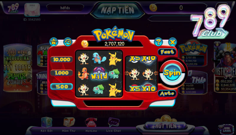 Quay hũ, săn thưởng cùng Pokemon 789Club - Giải trí đỉnh cao 2 Pokemon 789Club